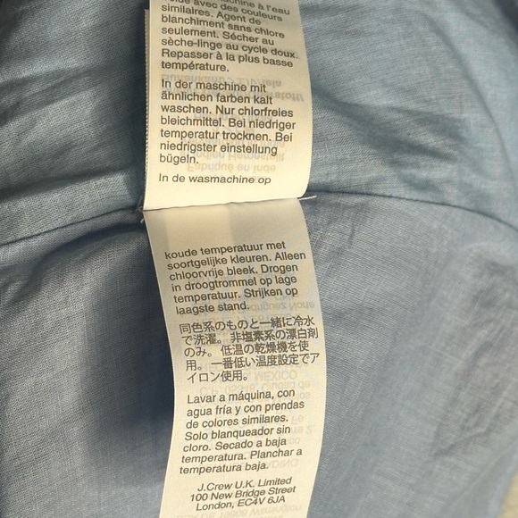 J Crew Women Pastel Pink Metallic Thread Cotton Belted Button Up Dress S - Picture 10 of 10